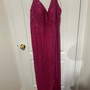 Sparkling Pink Sequin Gown